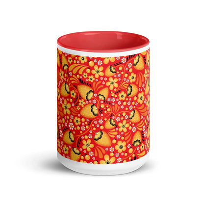 Russian Red Khokhloma Strawberry Mug - The Global Wanderer