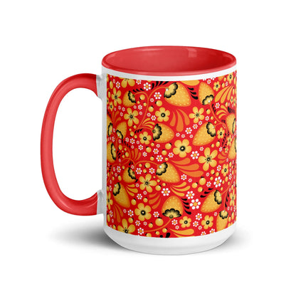 Russian Red Khokhloma Strawberry Mug - The Global Wanderer