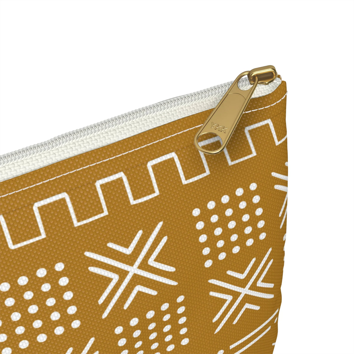 Savanna Ochre Mud Cloth Flat Pouch - The Global Wanderer