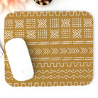 Savanna Ochre Mud Cloth Mouse Pad - The Global Wanderer