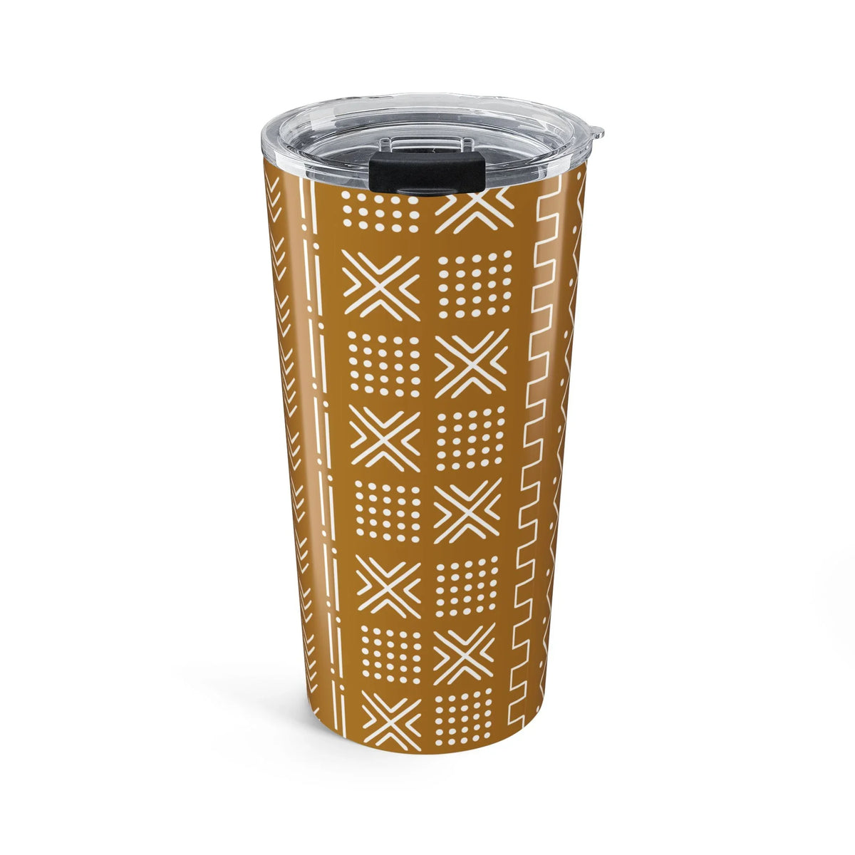 Savanna Ochre Mud Cloth Tumbler - The Global Wanderer