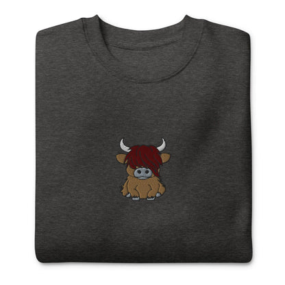 Scottish Highland Cow Sweatshirt - Embroidered - The Global Wanderer