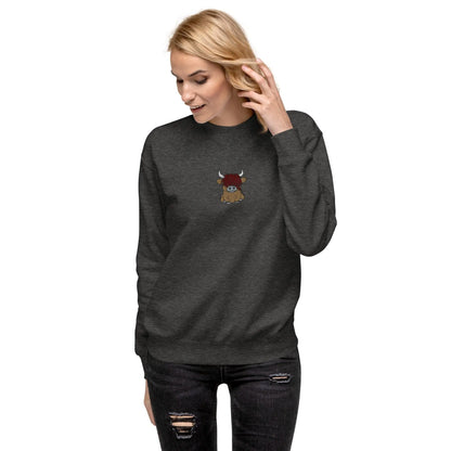 Scottish Highland Cow Sweatshirt - Embroidered - The Global Wanderer