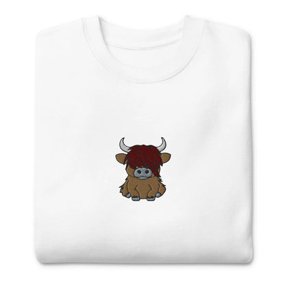 Scottish Highland Cow Sweatshirt - Embroidered - The Global Wanderer