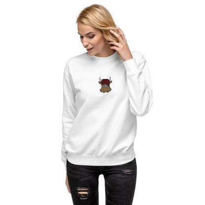 Scottish Highland Cow Sweatshirt - Embroidered - The Global Wanderer