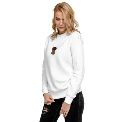 Scottish Highland Cow Sweatshirt - Embroidered - The Global Wanderer