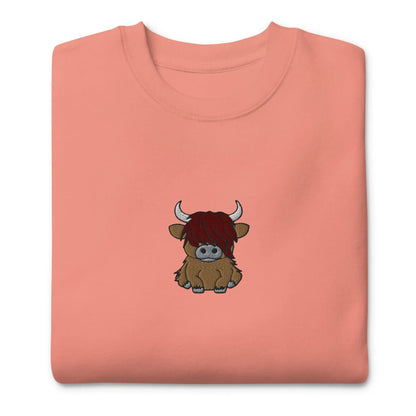 Scottish Highland Cow Sweatshirt - Embroidered - The Global Wanderer