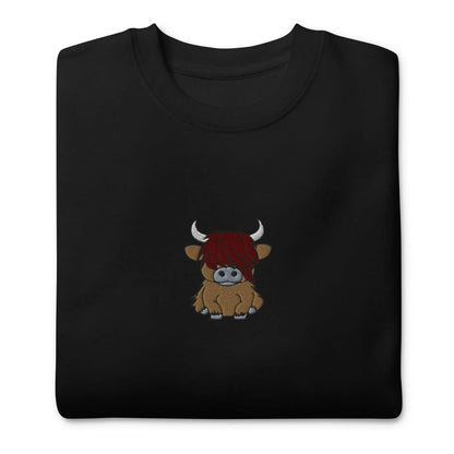 Scottish Highland Cow Sweatshirt - Embroidered - The Global Wanderer