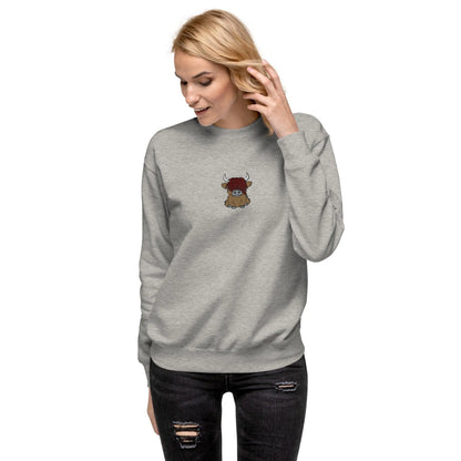 Scottish Highland Cow Sweatshirt - Embroidered - The Global Wanderer