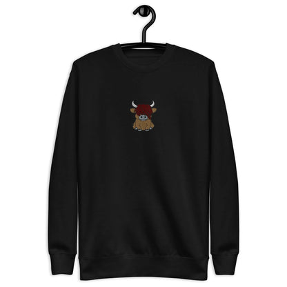 Scottish Highland Cow Sweatshirt - Embroidered - The Global Wanderer