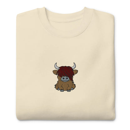 Scottish Highland Cow Sweatshirt - Embroidered - The Global Wanderer