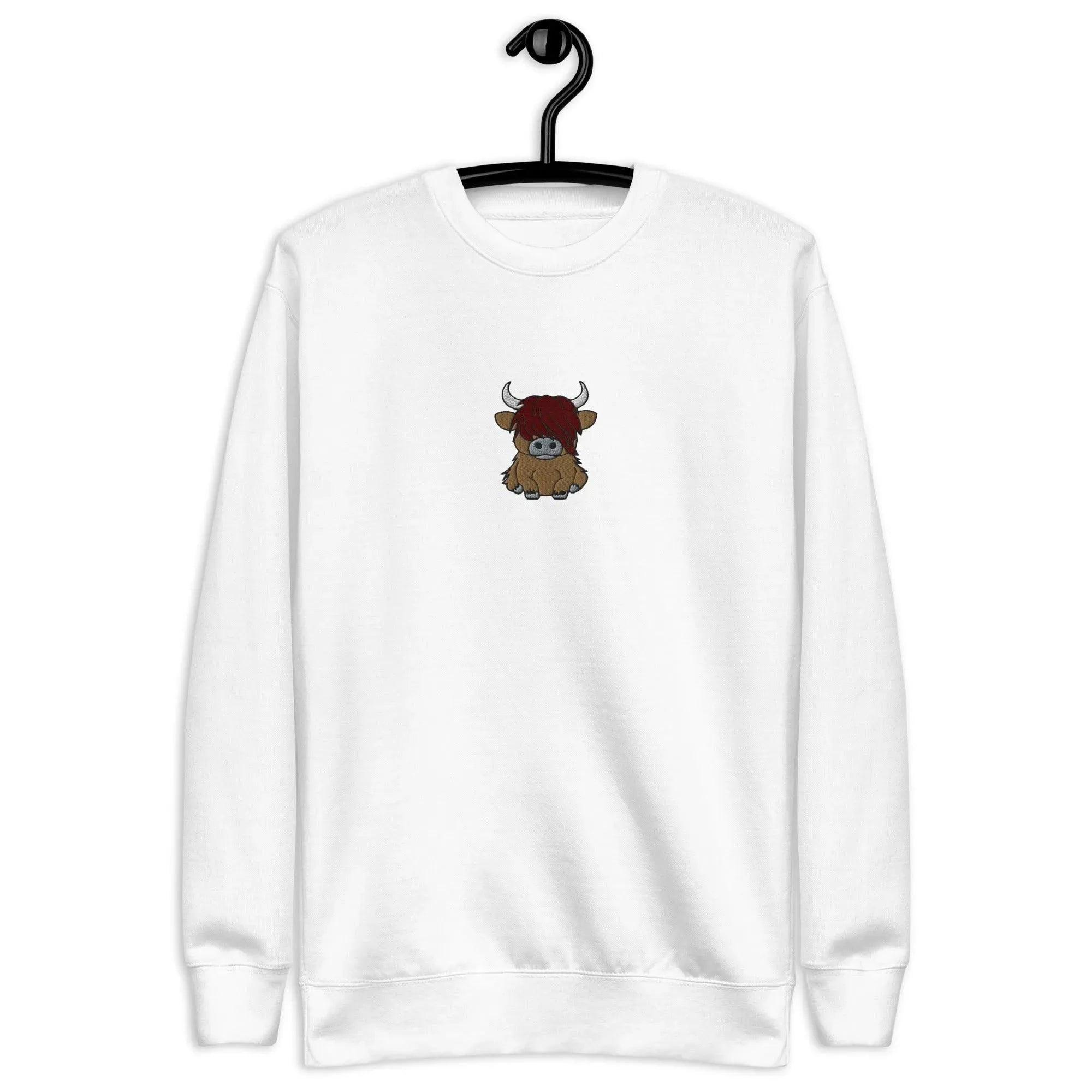 Scottish Highland Cow Sweatshirt - Embroidered - The Global Wanderer