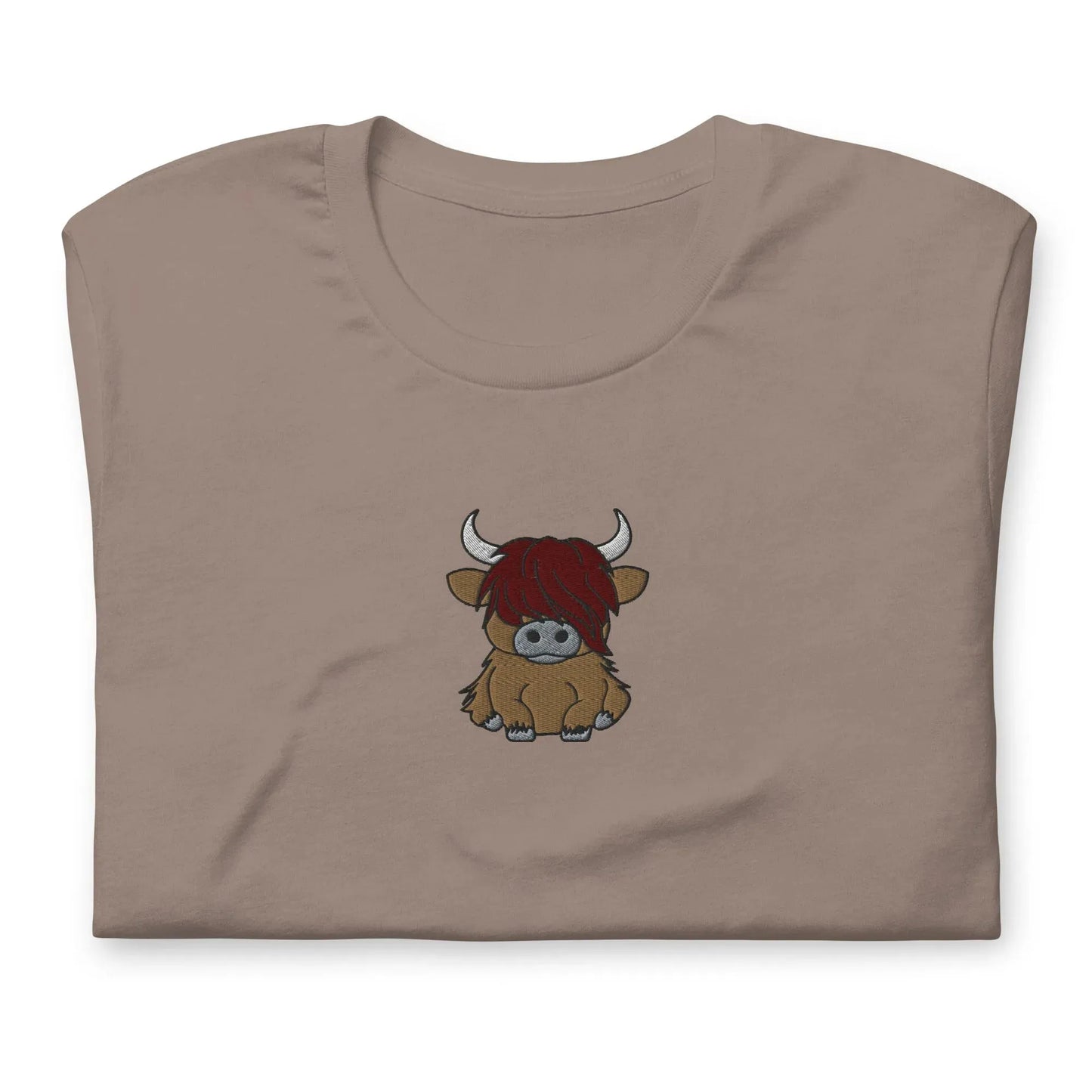 Scottish Highlands Cow Embroidered T-Shirt - The Global Wanderer