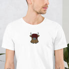 Scottish Highlands Cow Embroidered T-Shirt - The Global Wanderer