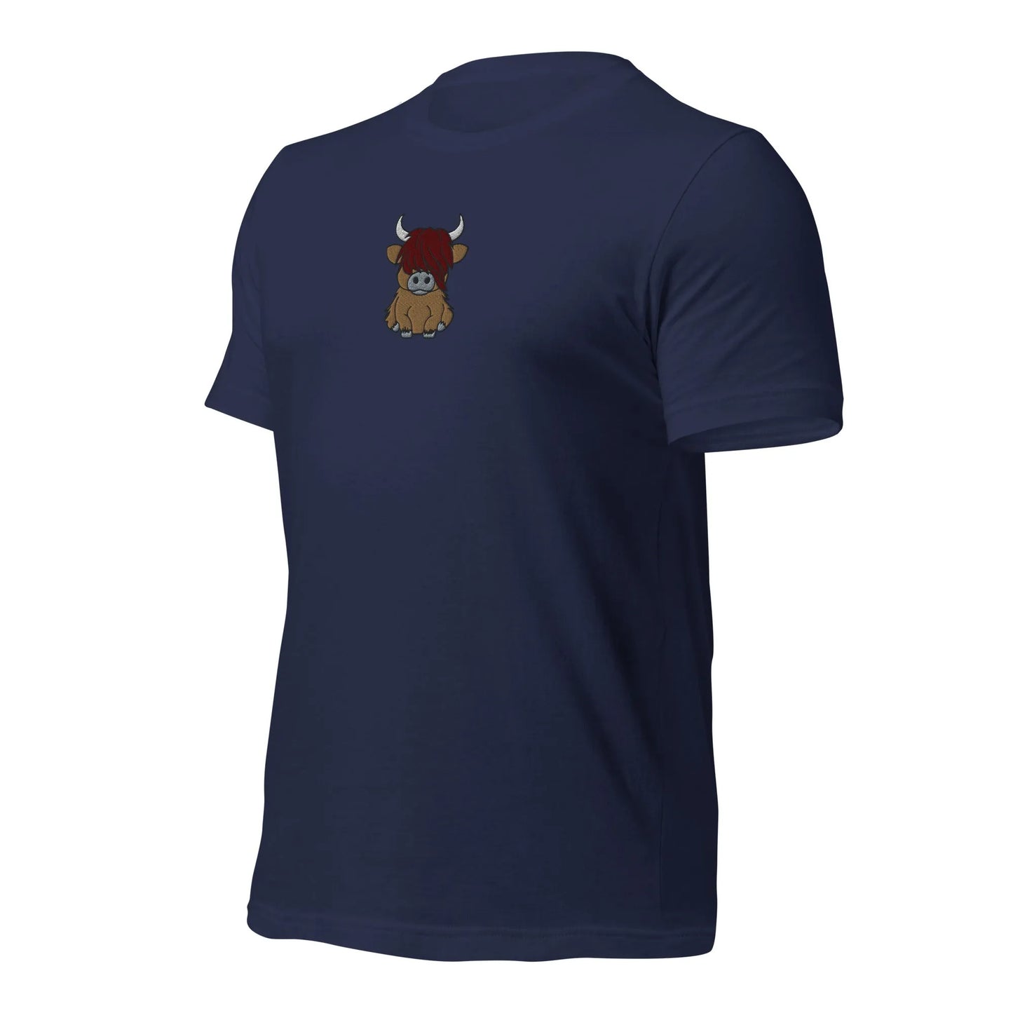 Scottish Highlands Cow Embroidered T-Shirt - The Global Wanderer