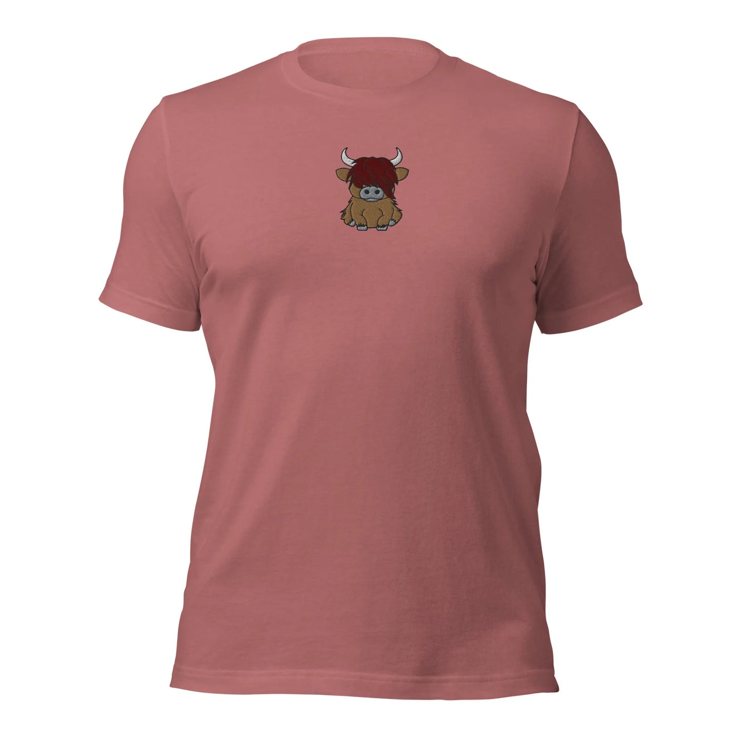 Scottish Highlands Cow Embroidered T-Shirt - The Global Wanderer