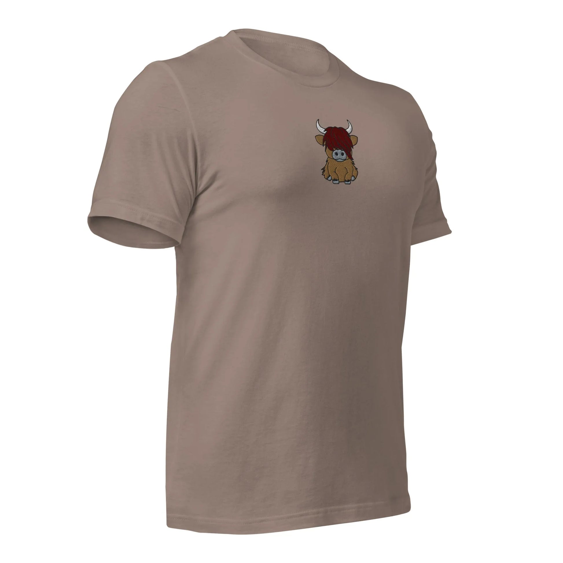 Scottish Highlands Cow Embroidered T-Shirt - The Global Wanderer