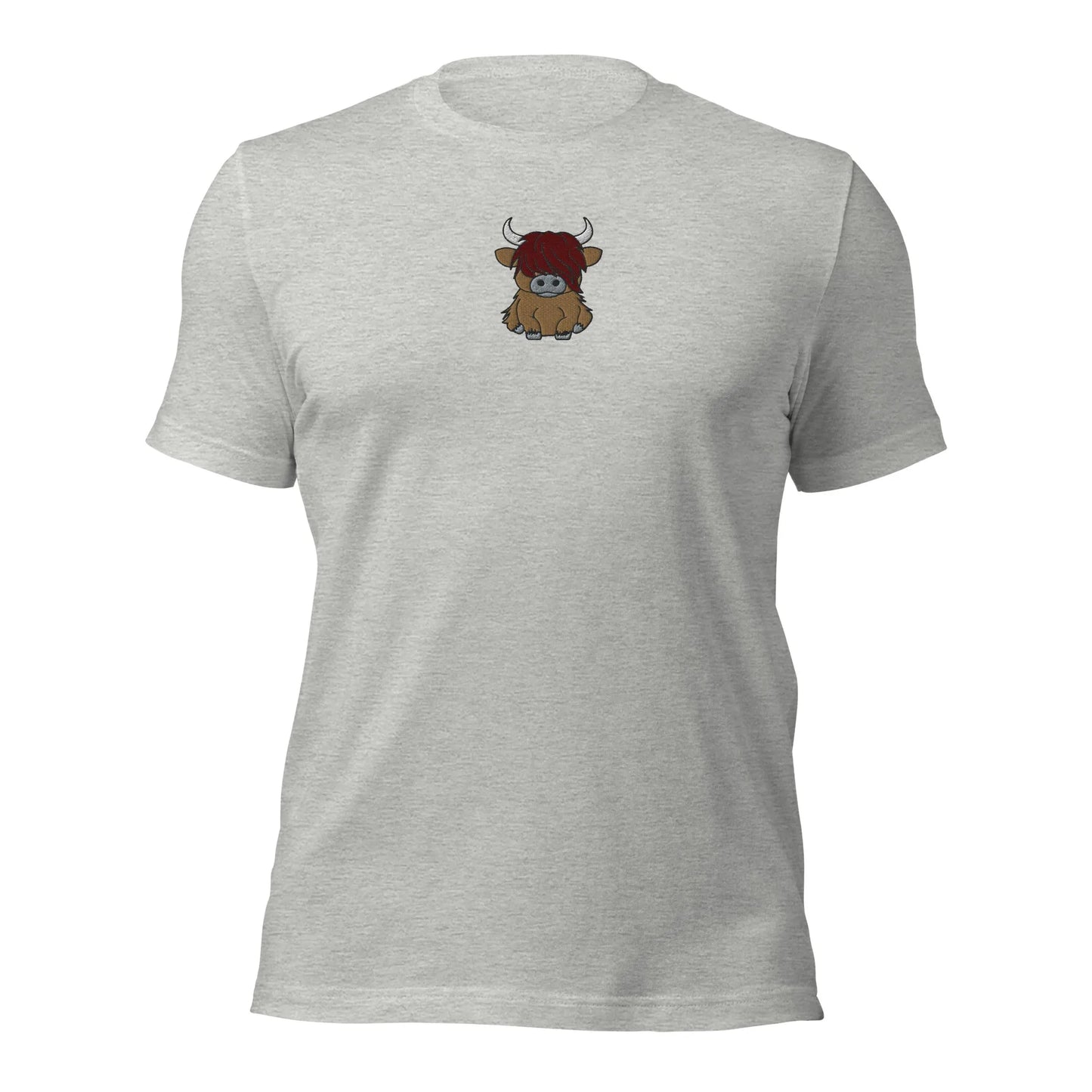 Scottish Highlands Cow Embroidered T-Shirt - The Global Wanderer