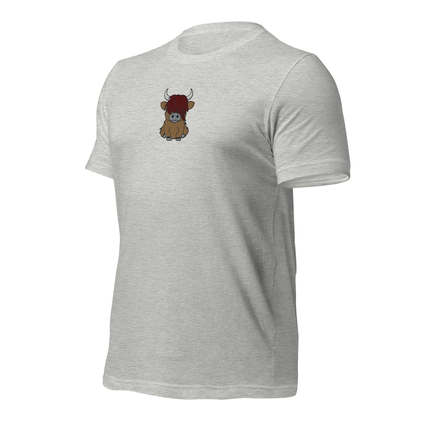 Scottish Highlands Cow Embroidered T-Shirt - The Global Wanderer