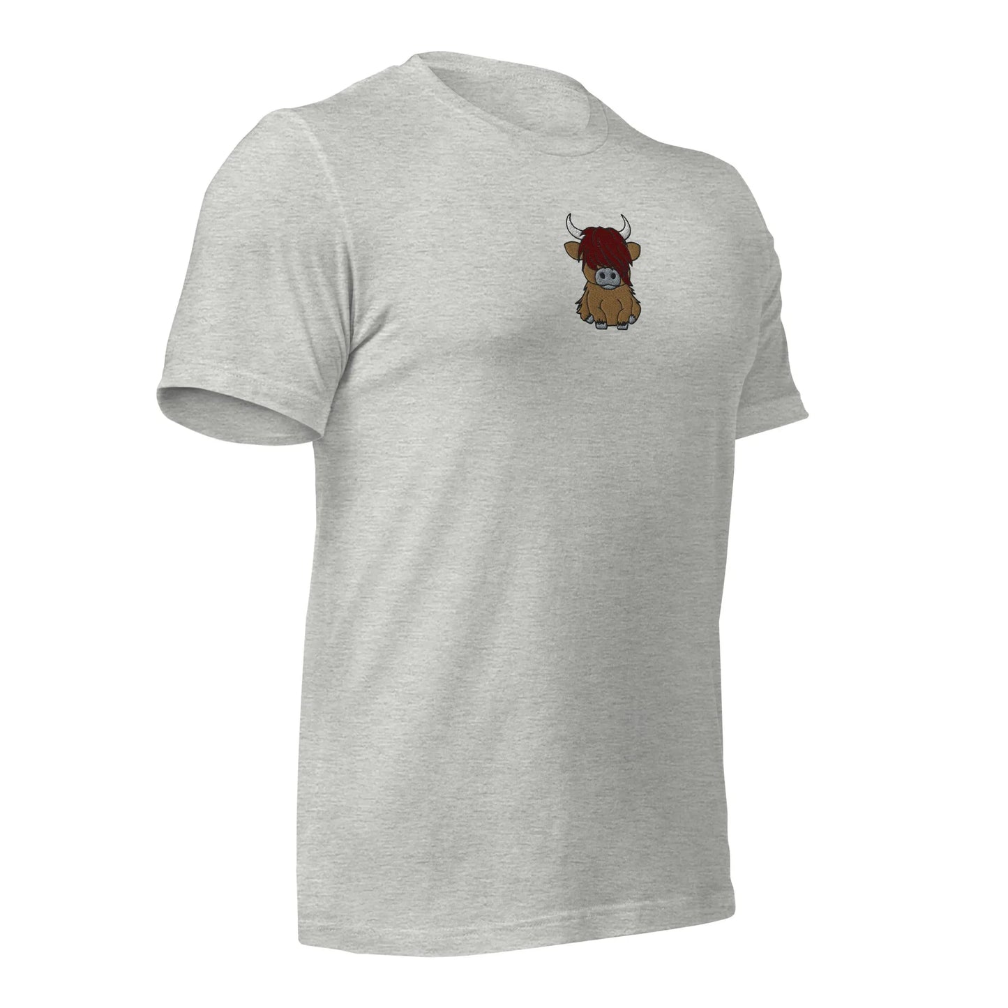 Scottish Highlands Cow Embroidered T-Shirt - The Global Wanderer