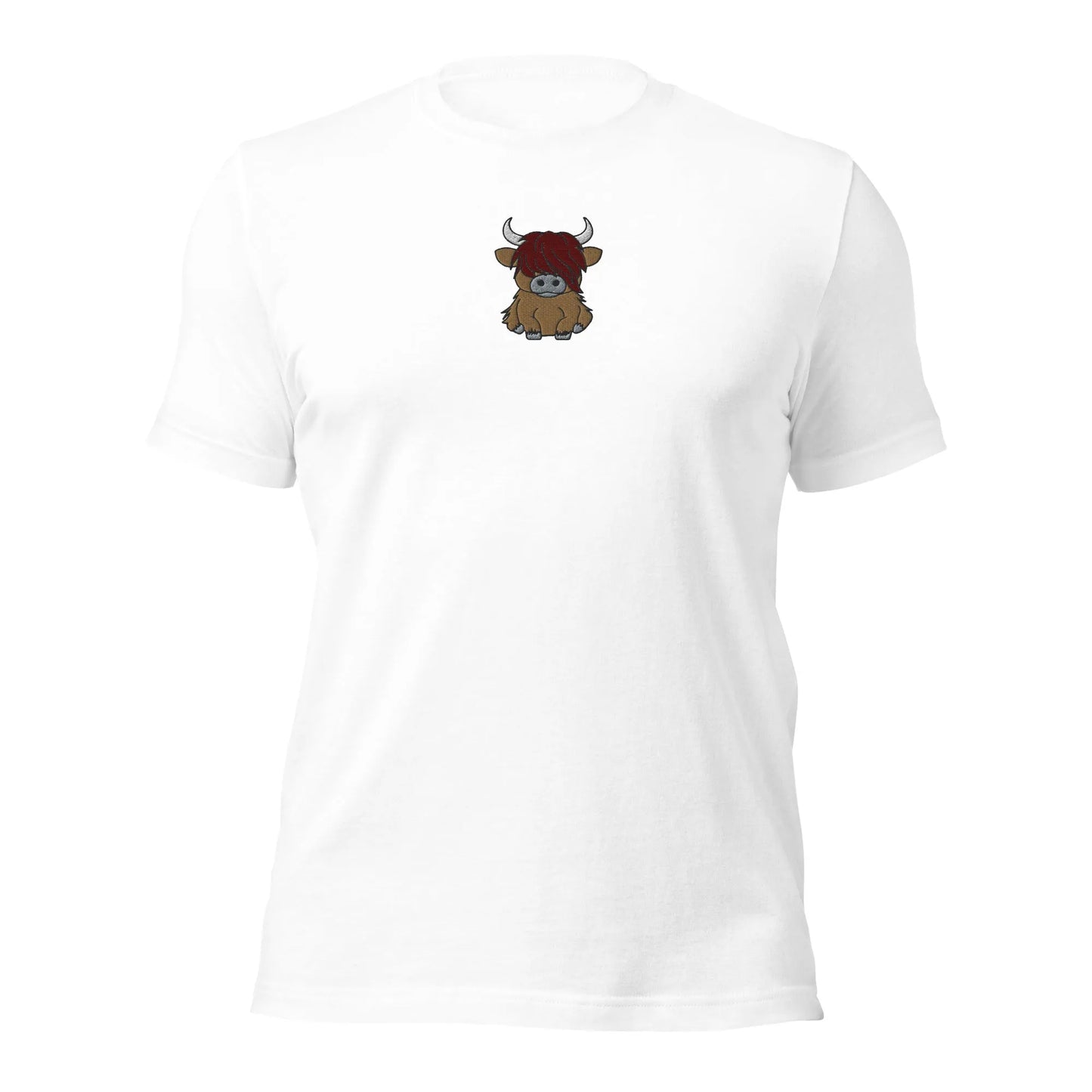 Scottish Highlands Cow Embroidered T-Shirt - The Global Wanderer