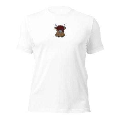 Scottish Highlands Cow Embroidered T-Shirt - The Global Wanderer