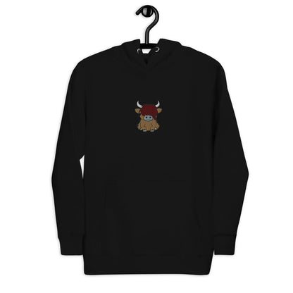 Scottish Higland Cow Embroidered Hoodie - The Global Wanderer