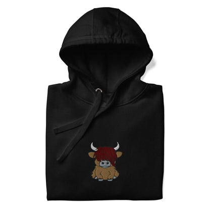 Scottish Higland Cow Embroidered Hoodie - The Global Wanderer