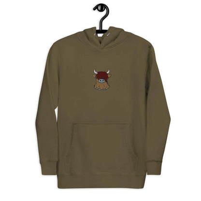 Scottish Higland Cow Embroidered Hoodie - The Global Wanderer