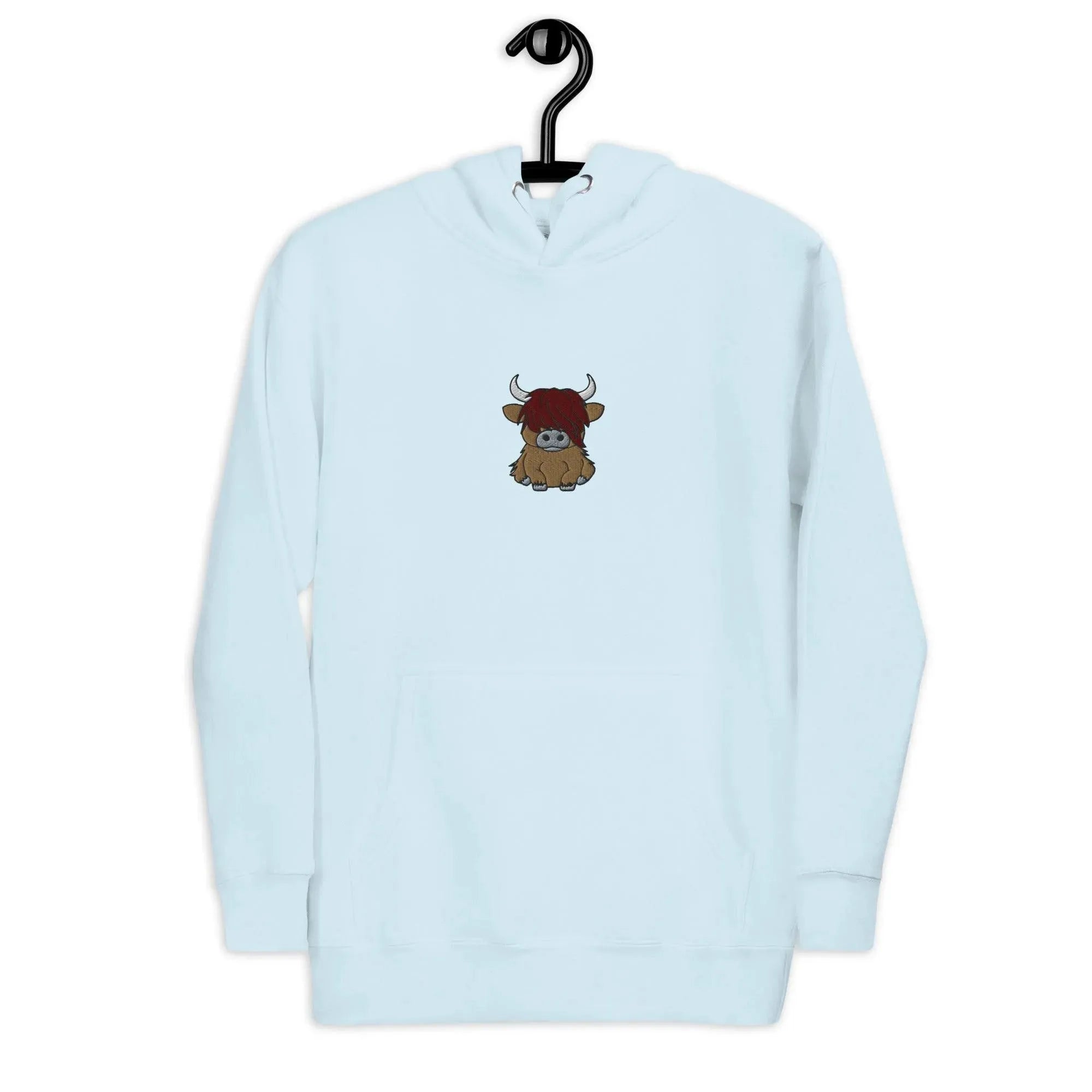 Scottish Higland Cow Embroidered Hoodie - The Global Wanderer