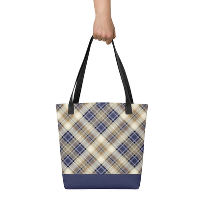 Scottish Plaid Print Tote Bag - The Global Wanderer