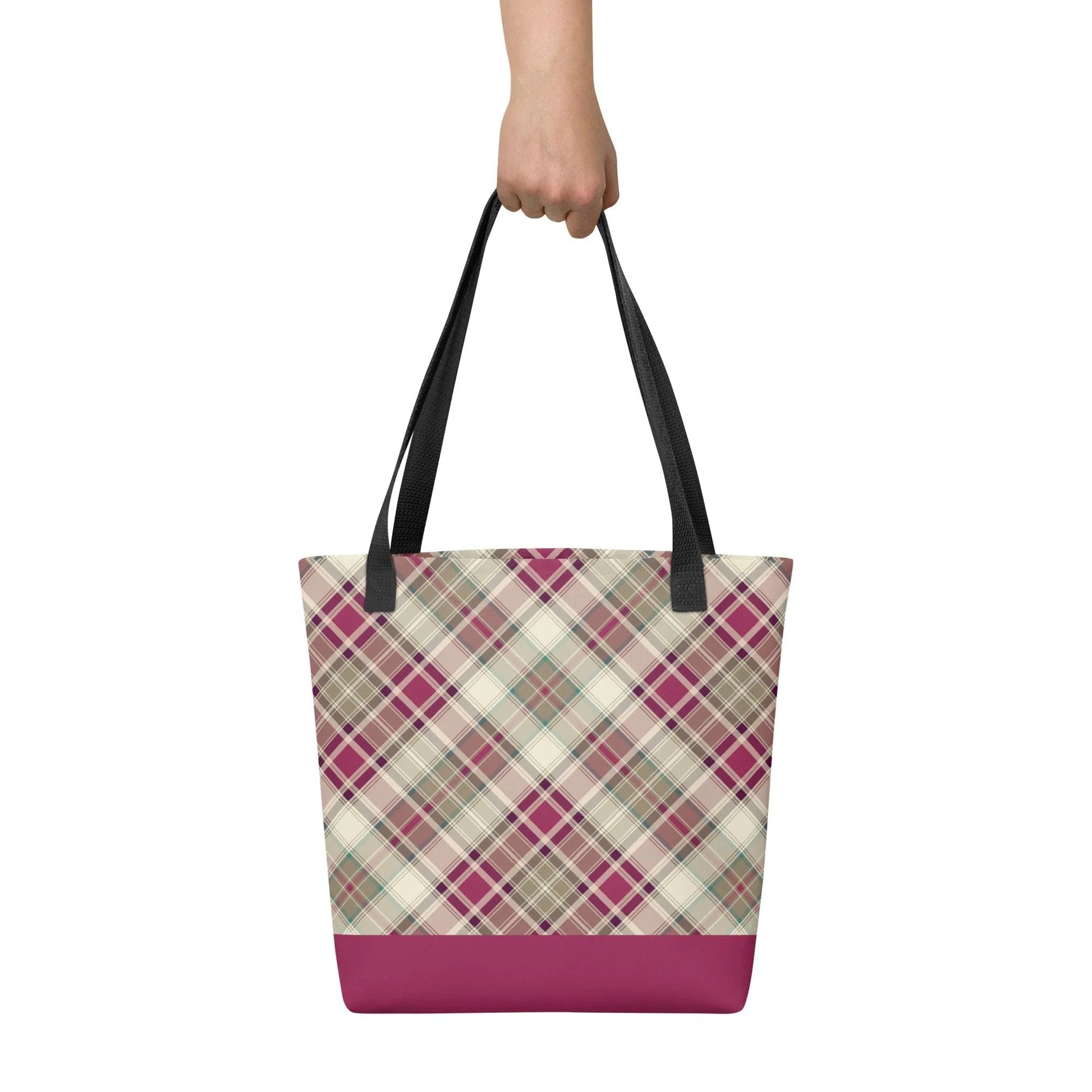 Scottish Plaid Print Tote Bag - The Global Wanderer