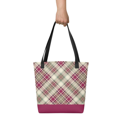 Scottish Plaid Print Tote Bag - The Global Wanderer