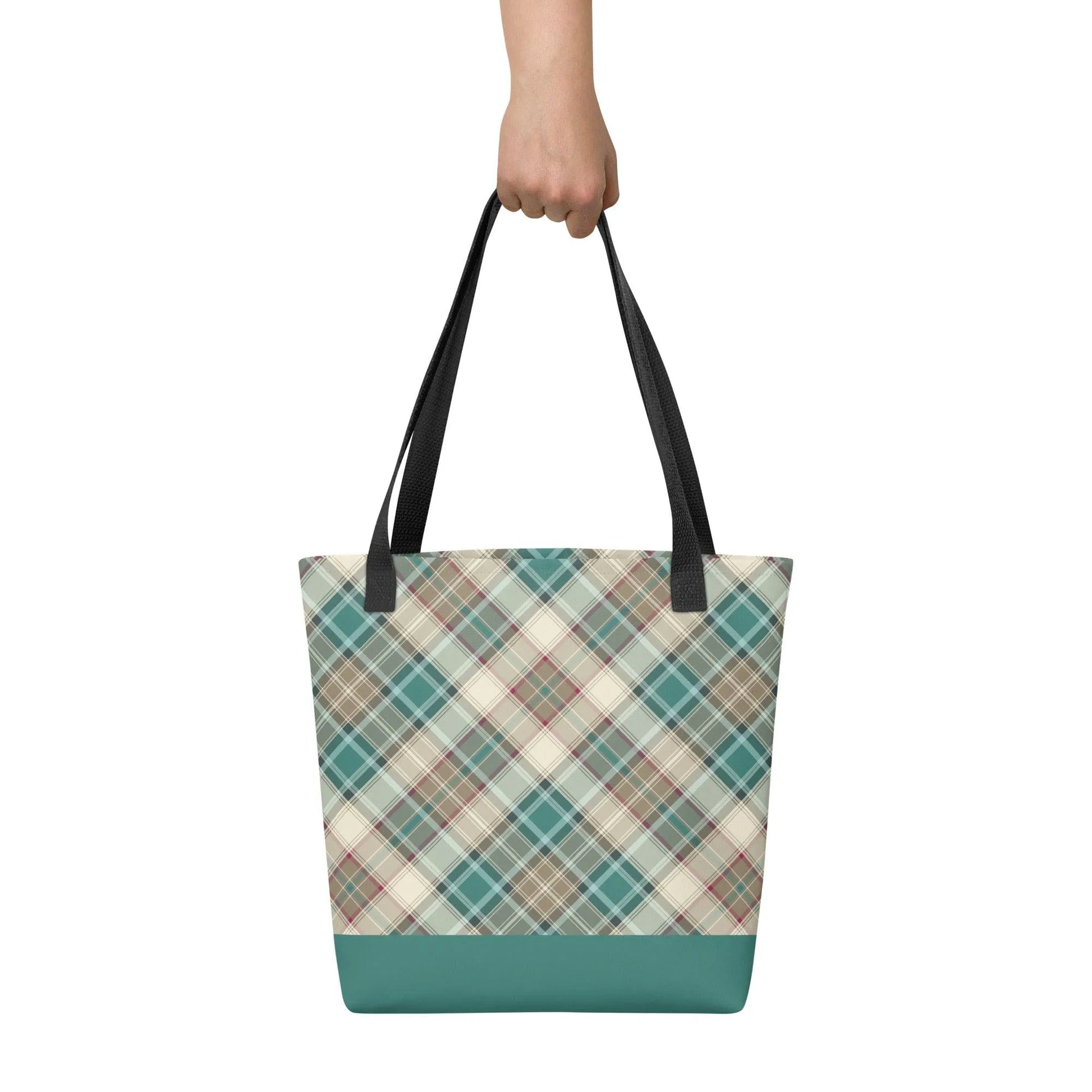 Scottish Plaid Print Tote Bag - The Global Wanderer