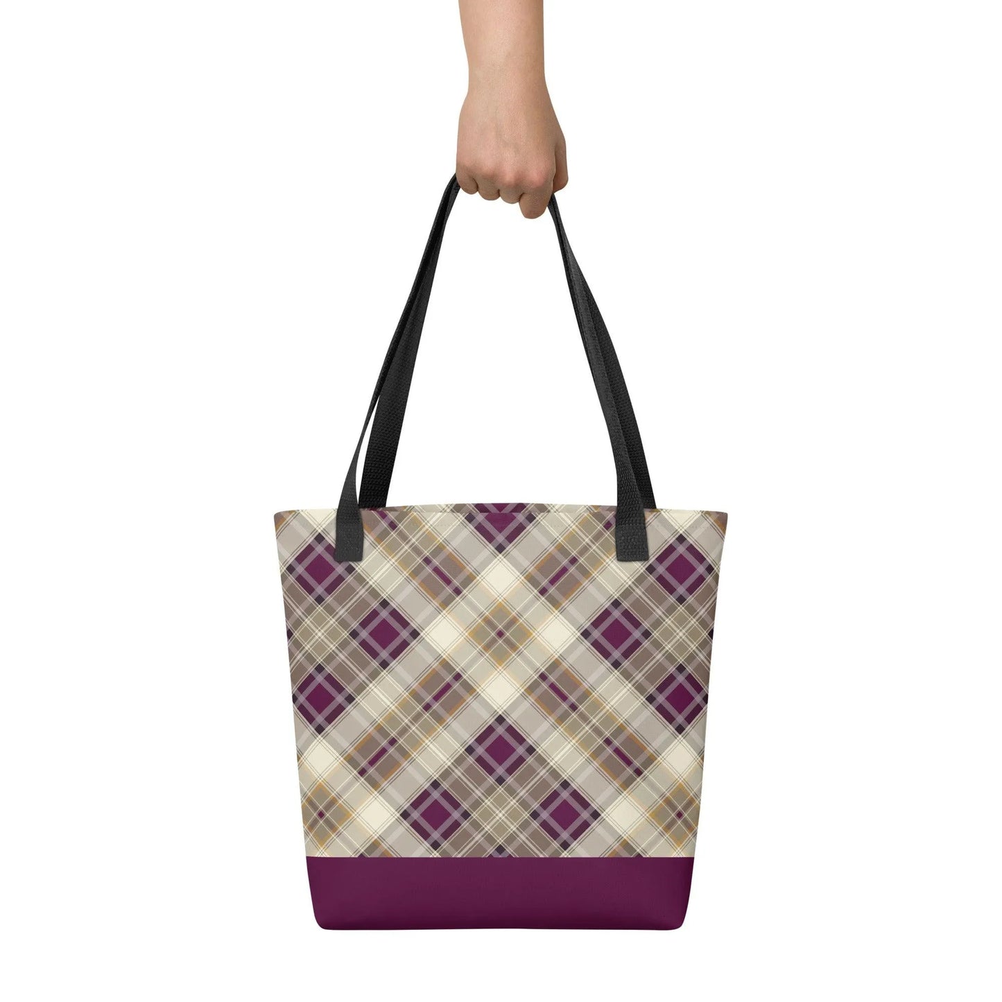 Scottish Plaid Print Tote Bag - The Global Wanderer