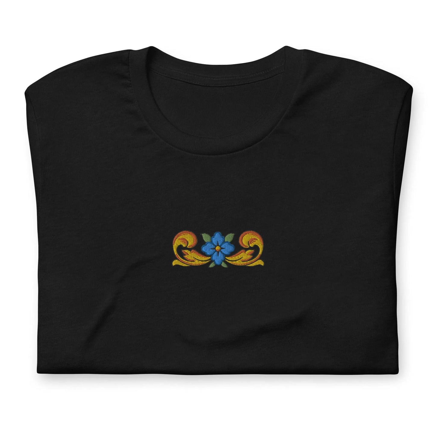 Sicilian Tile Embroidered T-shirt - The Global Wanderer