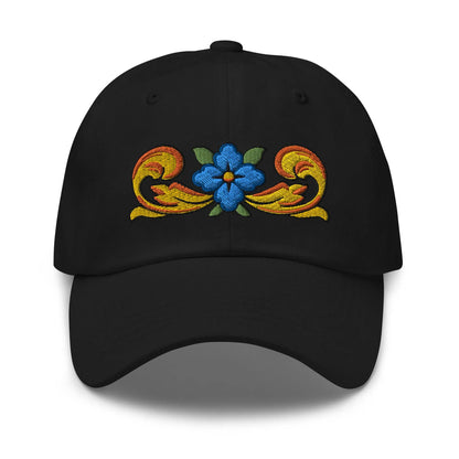 Sicilian Tile Motif Embroidered Dad hat - The Global Wanderer