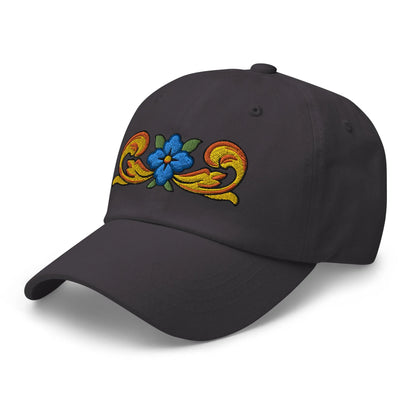 Sicilian Tile Motif Embroidered Dad hat - The Global Wanderer