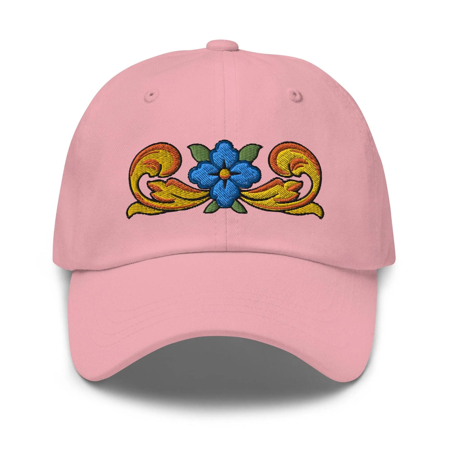 Sicilian Tile Motif Embroidered Dad hat - The Global Wanderer