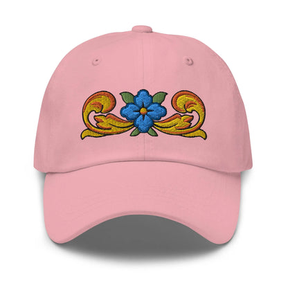 Sicilian Tile Motif Embroidered Dad hat - The Global Wanderer