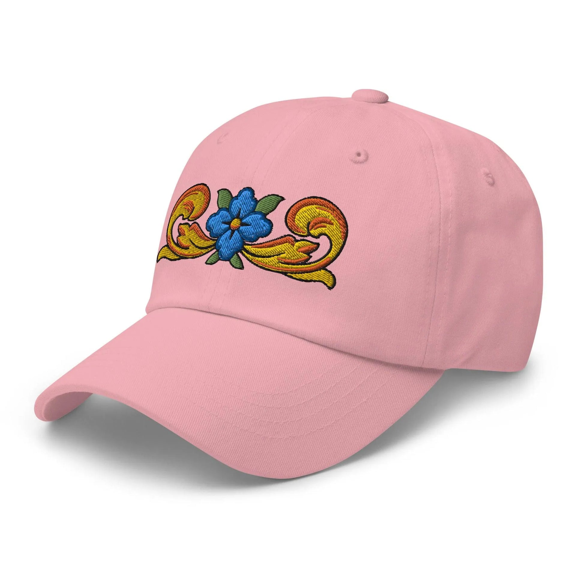 Sicilian Tile Motif Embroidered Dad hat - The Global Wanderer