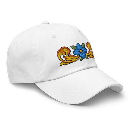 Sicilian Tile Motif Embroidered Dad hat - The Global Wanderer