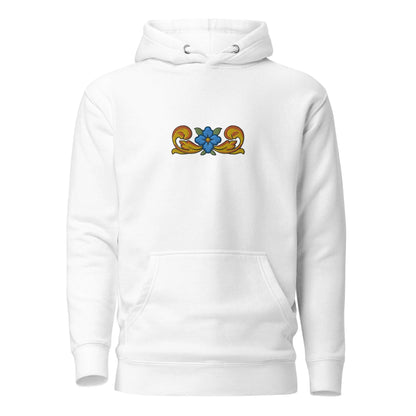 Sicilian Tile Motif Embroidered Hoodie - The Global Wanderer