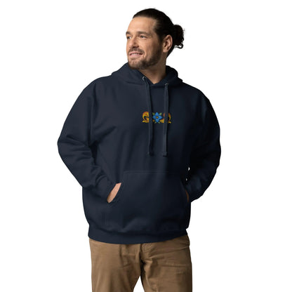 Sicilian Tile Motif Embroidered Hoodie - The Global Wanderer