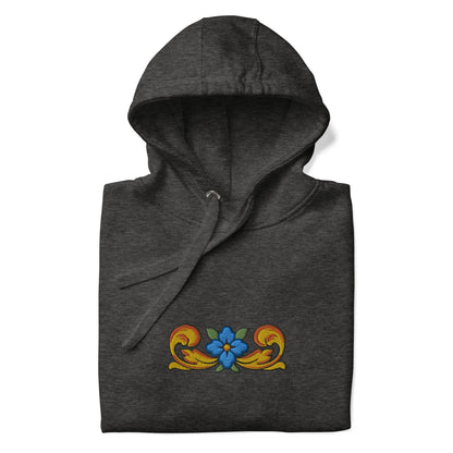 Sicilian Tile Motif Embroidered Hoodie - The Global Wanderer