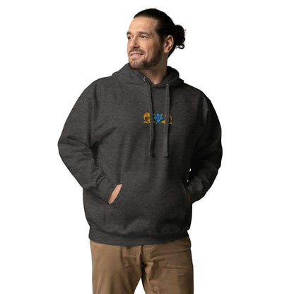 Sicilian Tile Motif Embroidered Hoodie - The Global Wanderer