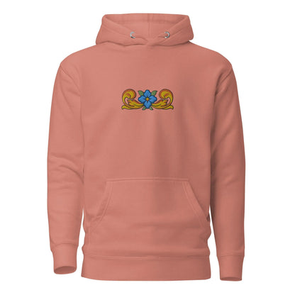 Sicilian Tile Motif Embroidered Hoodie - The Global Wanderer