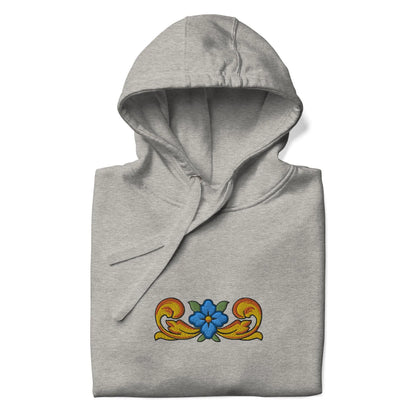 Sicilian Tile Motif Embroidered Hoodie - The Global Wanderer