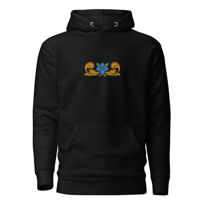 Sicilian Tile Motif Embroidered Hoodie - The Global Wanderer