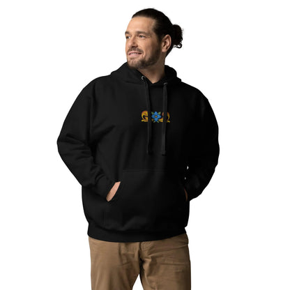 Sicilian Tile Motif Embroidered Hoodie - The Global Wanderer